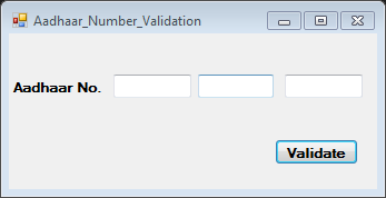 Aadhaar Number Validation Using C#